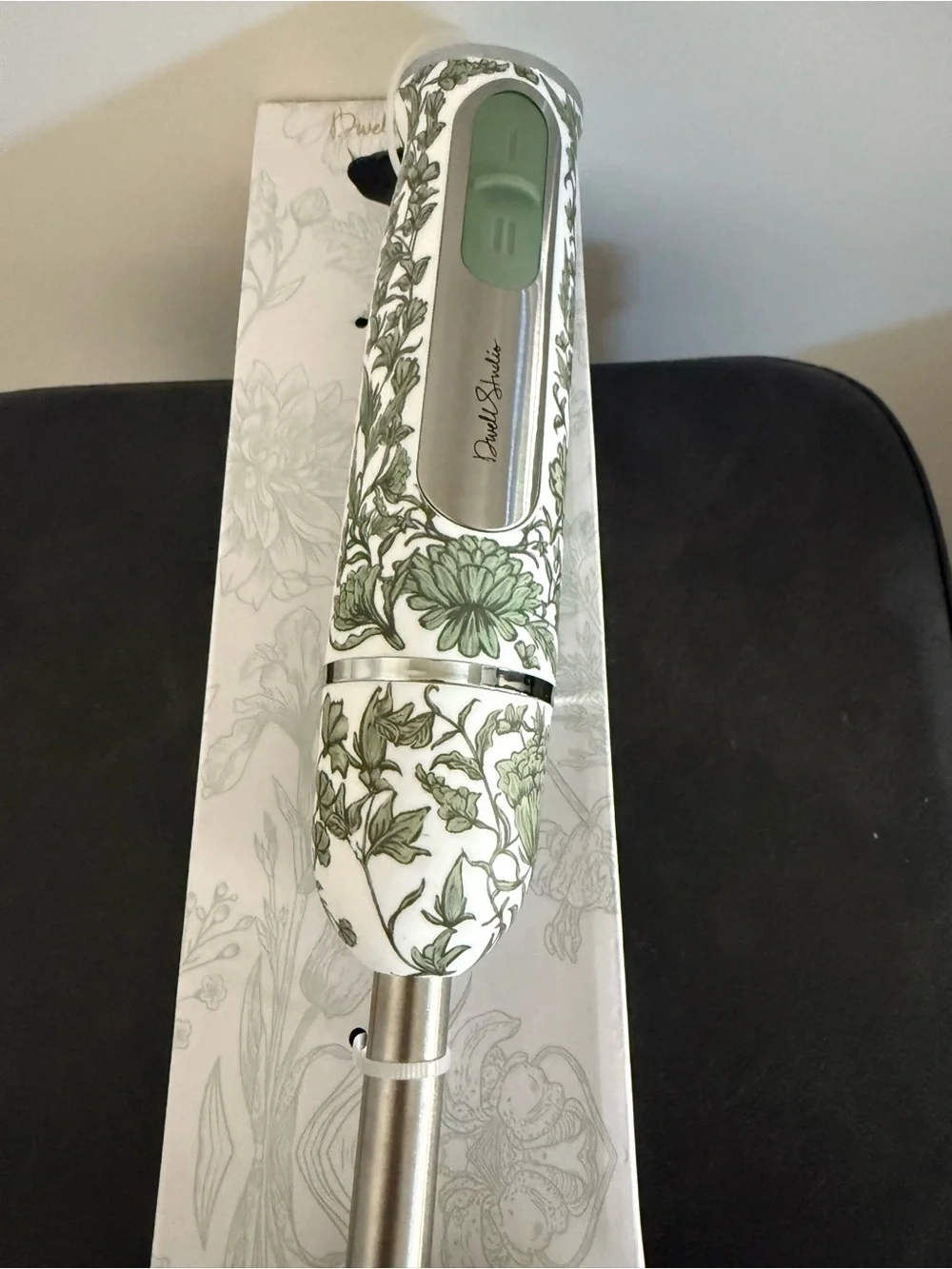 NWT Floral White & Green Immersion Blender 500 Watt 2 Speed